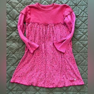 Naartjie pink long sleeved cotton dress vguc